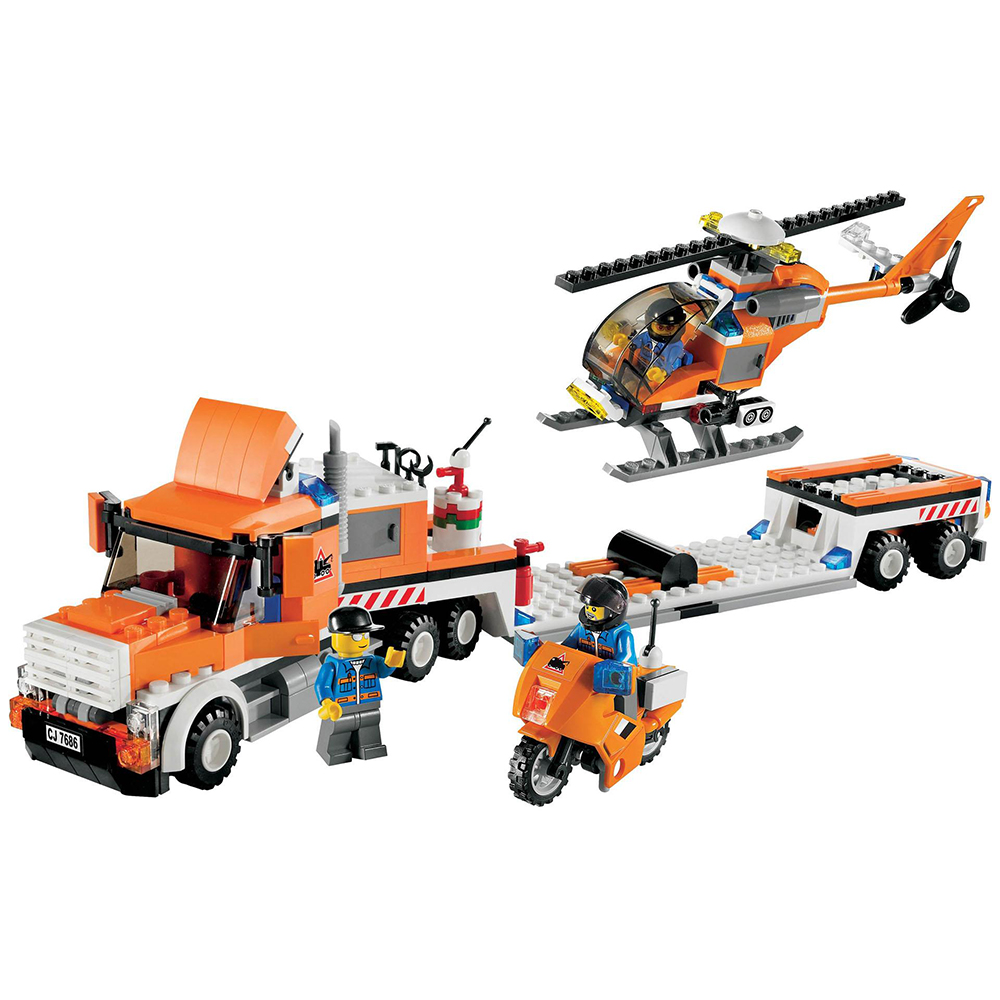 LEGO® 7686 City Helicopter Transporter – Helikopterszállító kamion - 4