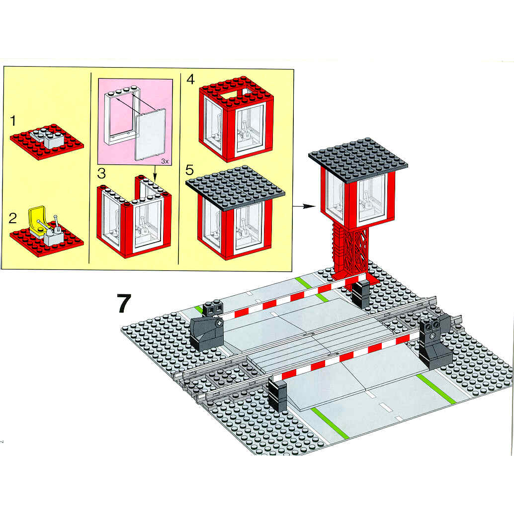 LEGO 4539 - Kézi sorompó - Manual Level Crossing - 4