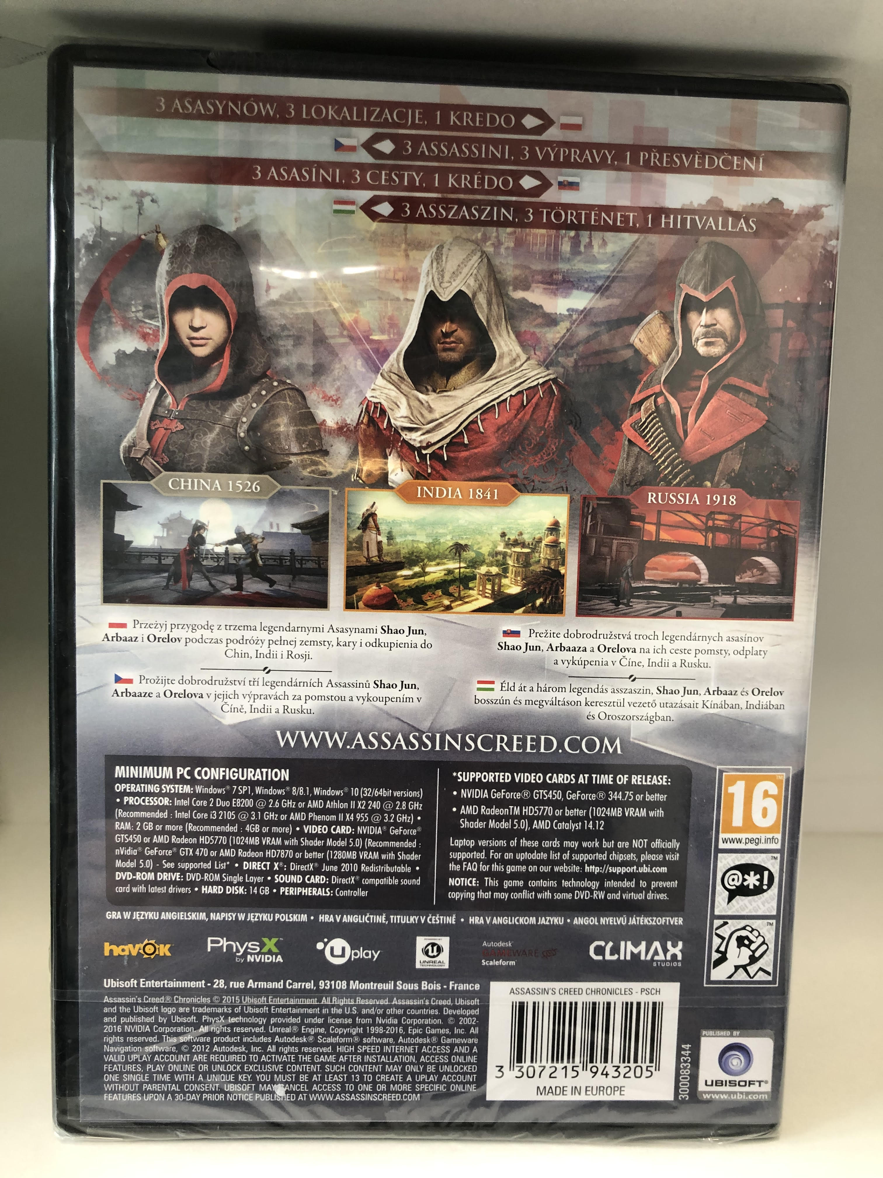 PC Assassin's Creed CHRONICLES DVD magyar /Új/ - 2