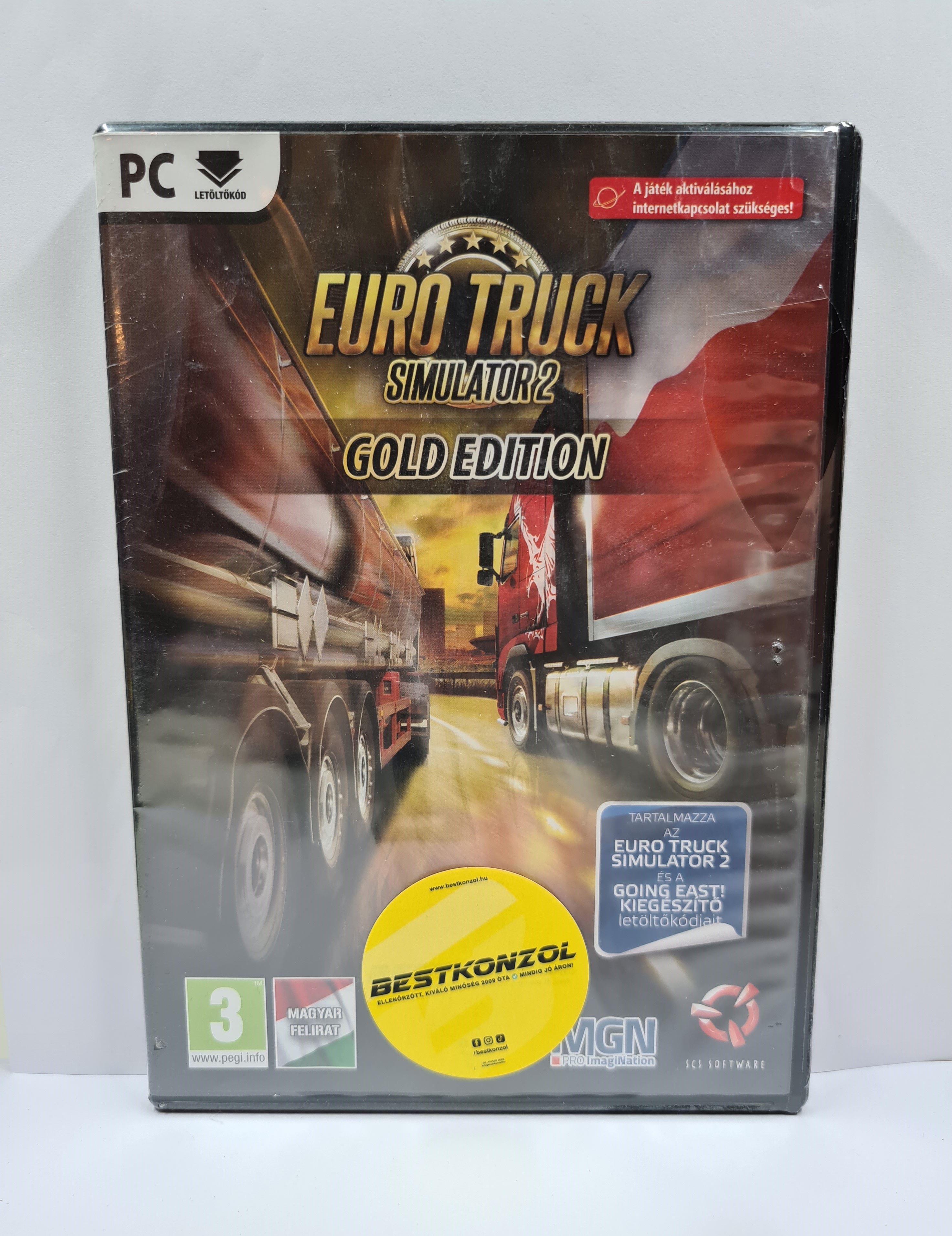 PC EUROTRUCK Simulator 2 ( Gold Edition) letöltőkód magyar felirat/Új/ - 2