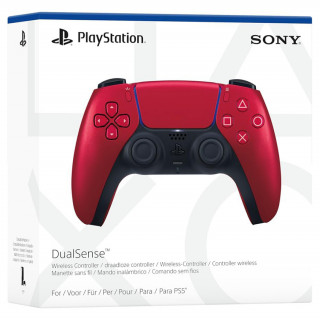 PlayStation 5 (PS5) DualSense kontroller (Volcanic Red) dobozos /használt/ - 2