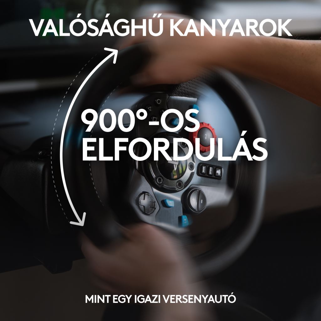 Logitech G29 Driving Force Racing Wheel Kormány PS5 - 10