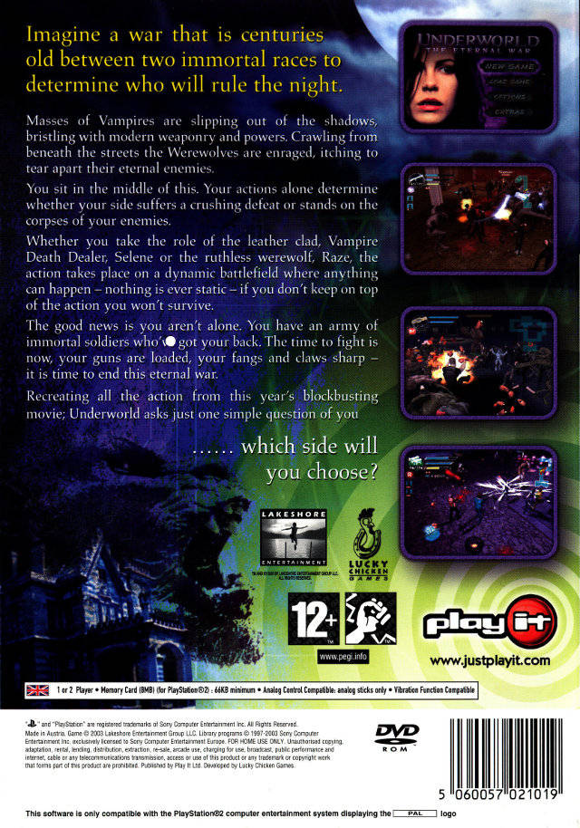 Underworld The Eternal War PS2 - 2