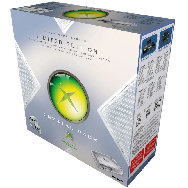 Xbox Classic Crystal Játékkonzol (Microsoft) + 1 év garancia