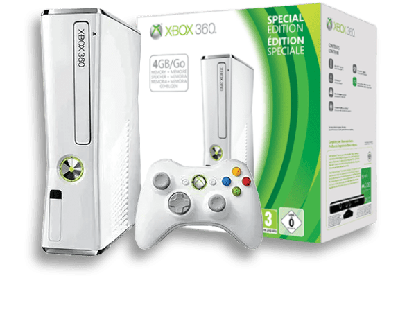 Xbox 360 S 4 GB Glossy White Limited Edition játékkonzol + 1 év garancia - 2