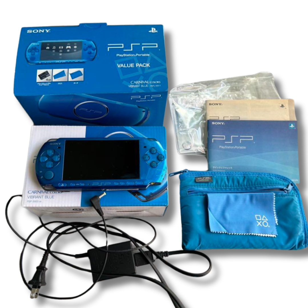 Sony PSP 3000 Vibrant Blue Value Pack játékkonzol + 1 év garancia - 2
