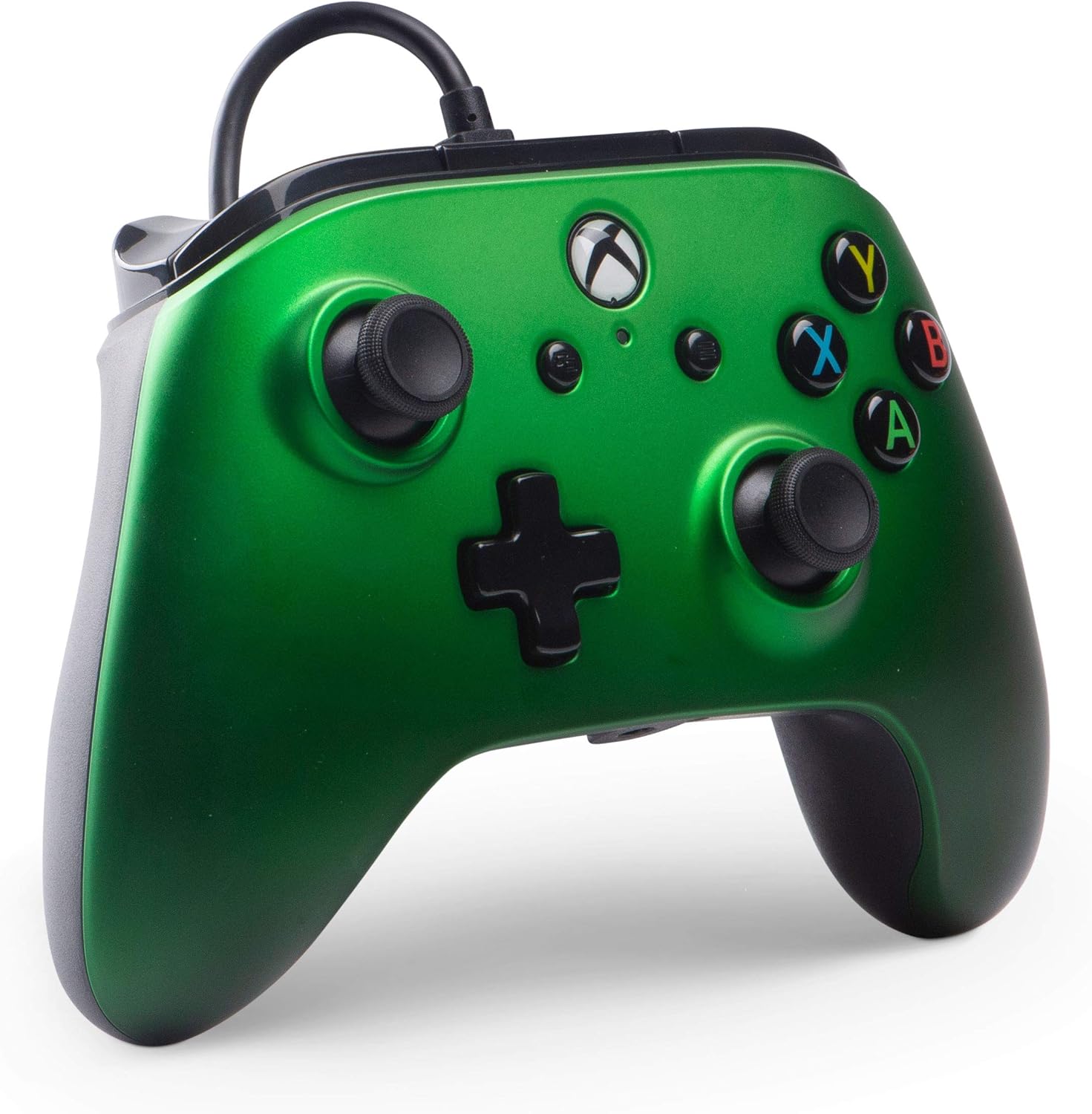 PowerA  Xbox One Vezetékes Kontroller - Metallic Green - Emerald Fade - Fényes zöld /gyári doboz nélkül/ - 2