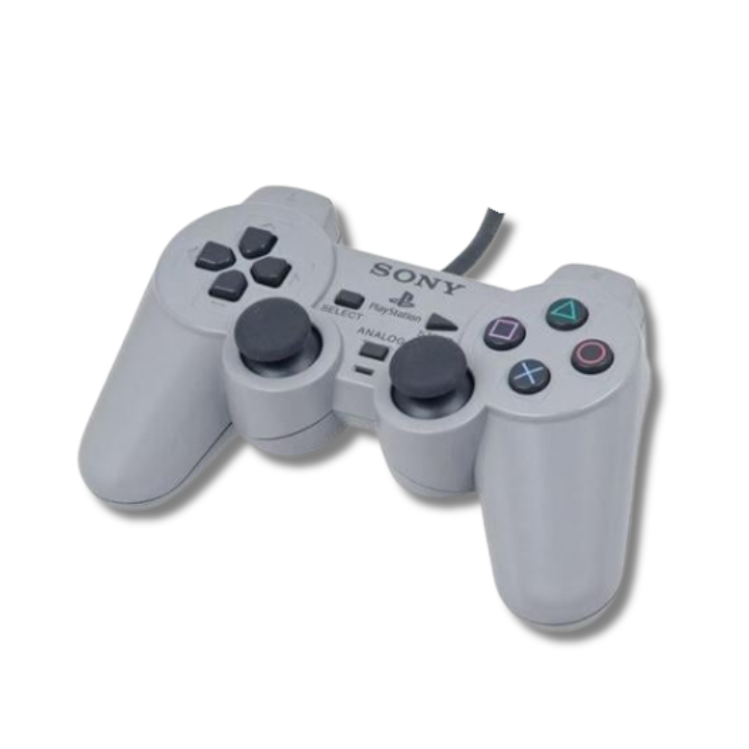 Sony Playstation 1 DualShock kontroller - fehér/szürke /gyári doboz nélkül/ - 3