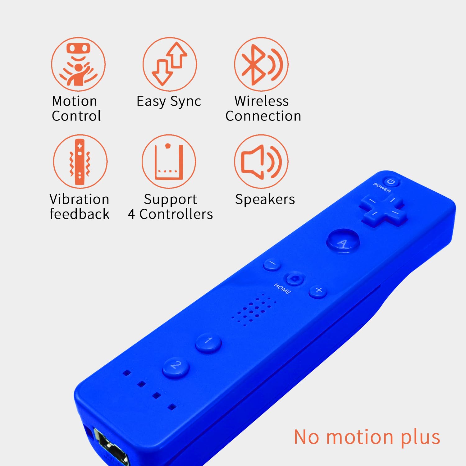 QUMOX Nintendo Wii Vezeték nélküli Távirányító és Nunchuck – Dark Blue /gyári doboz nélkül/ - 5