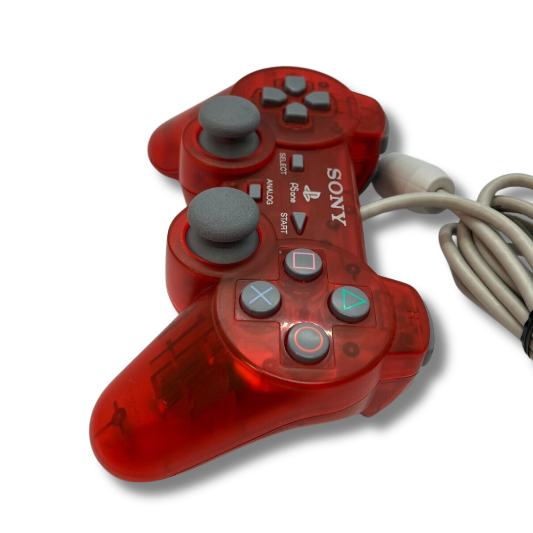 Sony PlayStation 1 (PSOne) DualShock vezetékes kontroller - Crimson Red /gyári doboz nélkül/ - 2