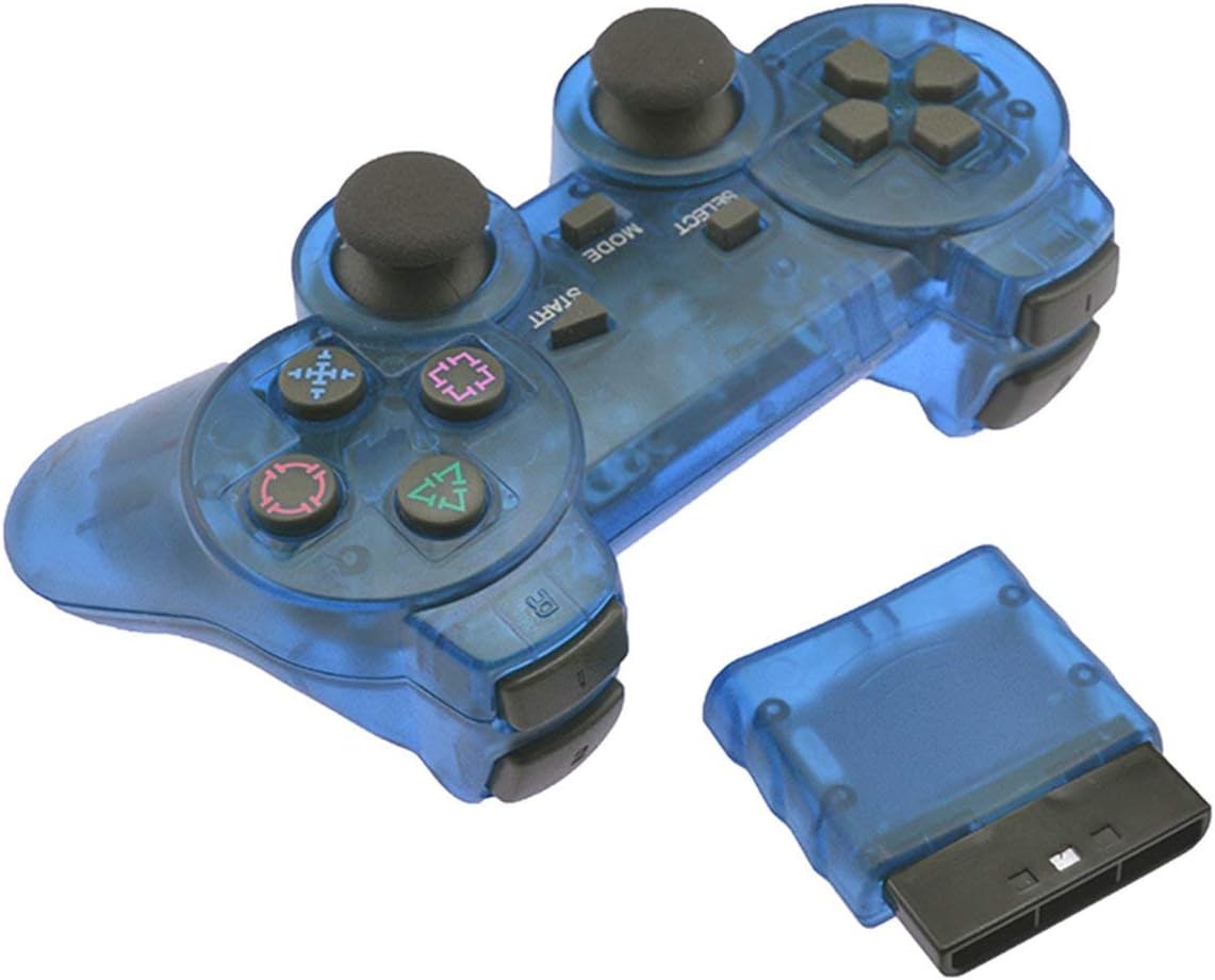 Sony PlayStation 2 DualShock wireless kontroller - Transparent Blue /gyári doboz nélkül/ - 3