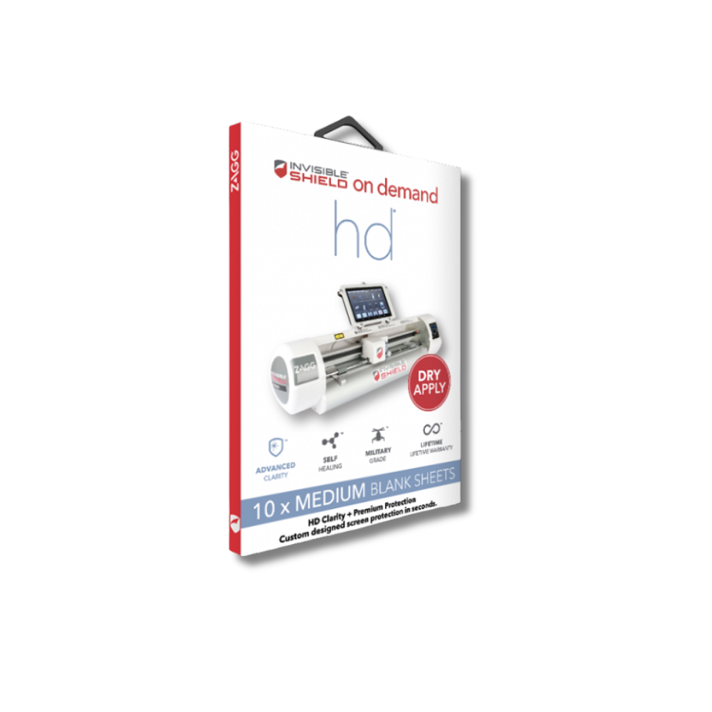 ZAGG Invisible Shield ON DEMAND Screen Protector – Medium HD Dry Blank, 10 db - 2