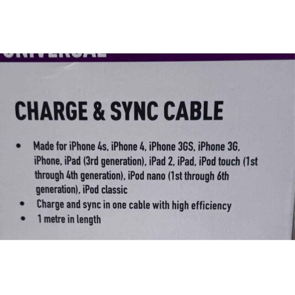 Gameware MFI Charge and Sync Cable 30 Pin kábel – 1 m - Fehér - 2