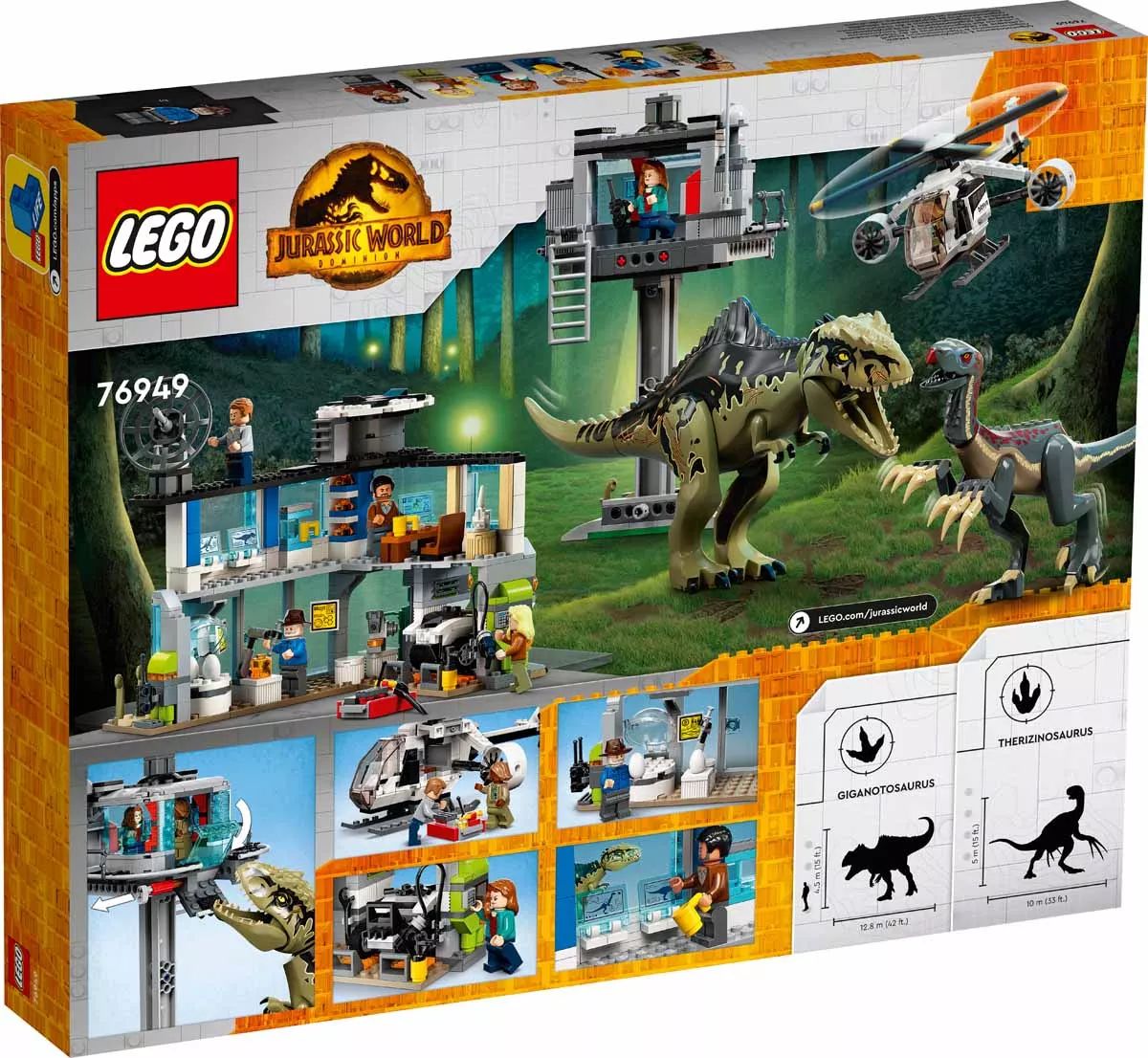 LEGO® 76949 Jurassic World™ Giganotosaurus & Therizinosaurus Attack - Giganotosaurus és therizinosaurus támadás - 2