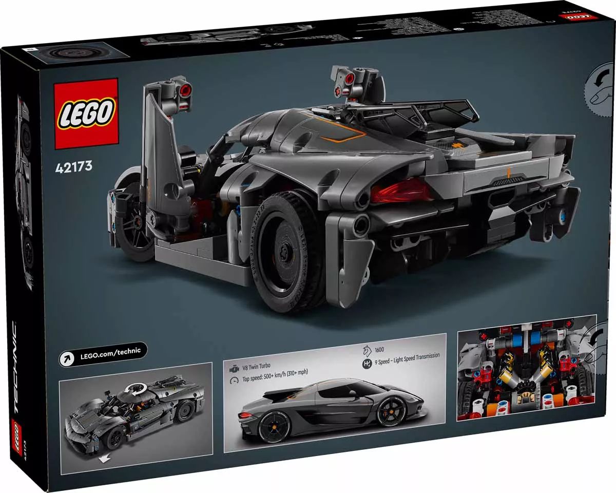 LEGO® 42173 Technic Koenigsegg Jesko Absolut Grey Hypercar - Szürke híperautó - 5