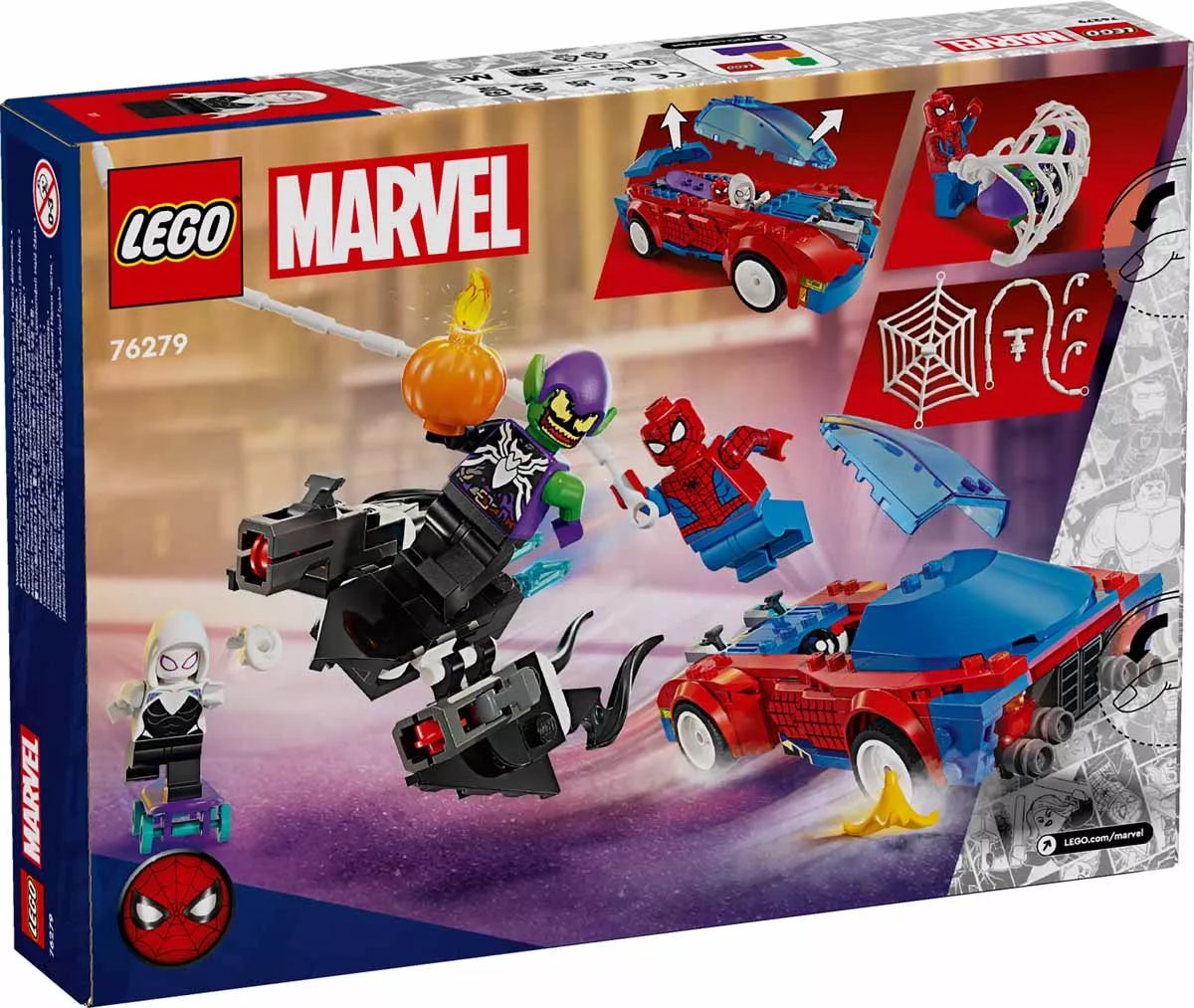 LEGO® 76279 Super Heroes Spider-Man Race Car and Venom Green Goblin - Pókember versenyautó és Venomizált Zöld Manó - 3