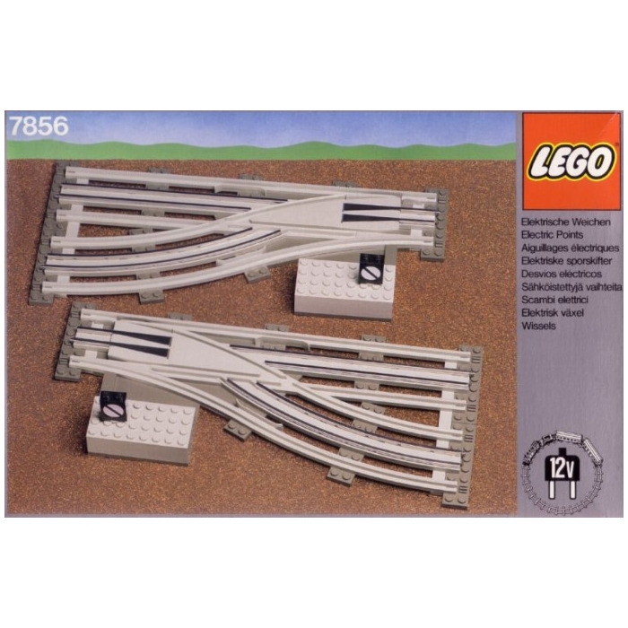 LEGO® 7856 Left and Right Manual Points with Electric Rails Grey 12V - 3