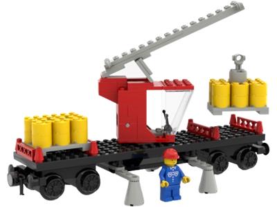 LEGO® 7817 Trains Crane Wagon – Vasúti darus tehervagon - 2