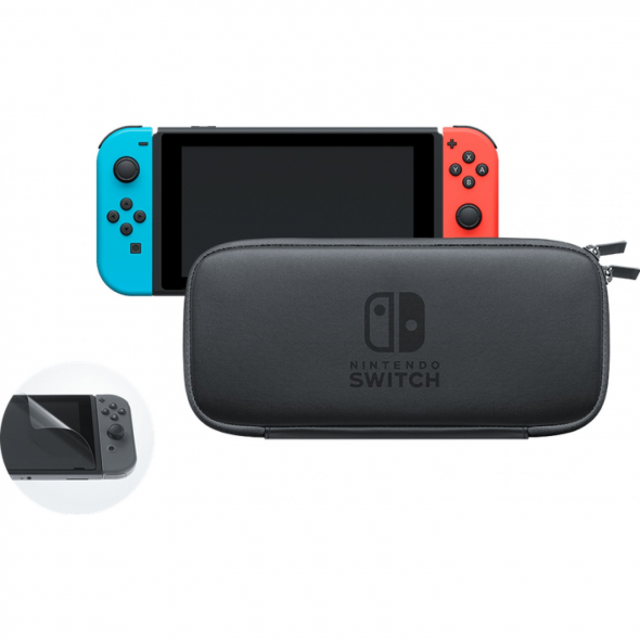 Nintendo Switch Hordozható tok /képernyővédő fólia nélkül/ /gyári dobozában/ - 2