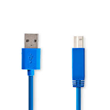 USB kábel – USB A/USB B dugó átjátszó – USB 3.2 Gen 1 – 2m – NEDIS - 2