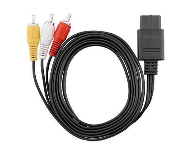 Kompozit AV kábel - Nintendo N64/SNES/GameCube /sárga, piros és fehér csatlakozók/ PAL - 2