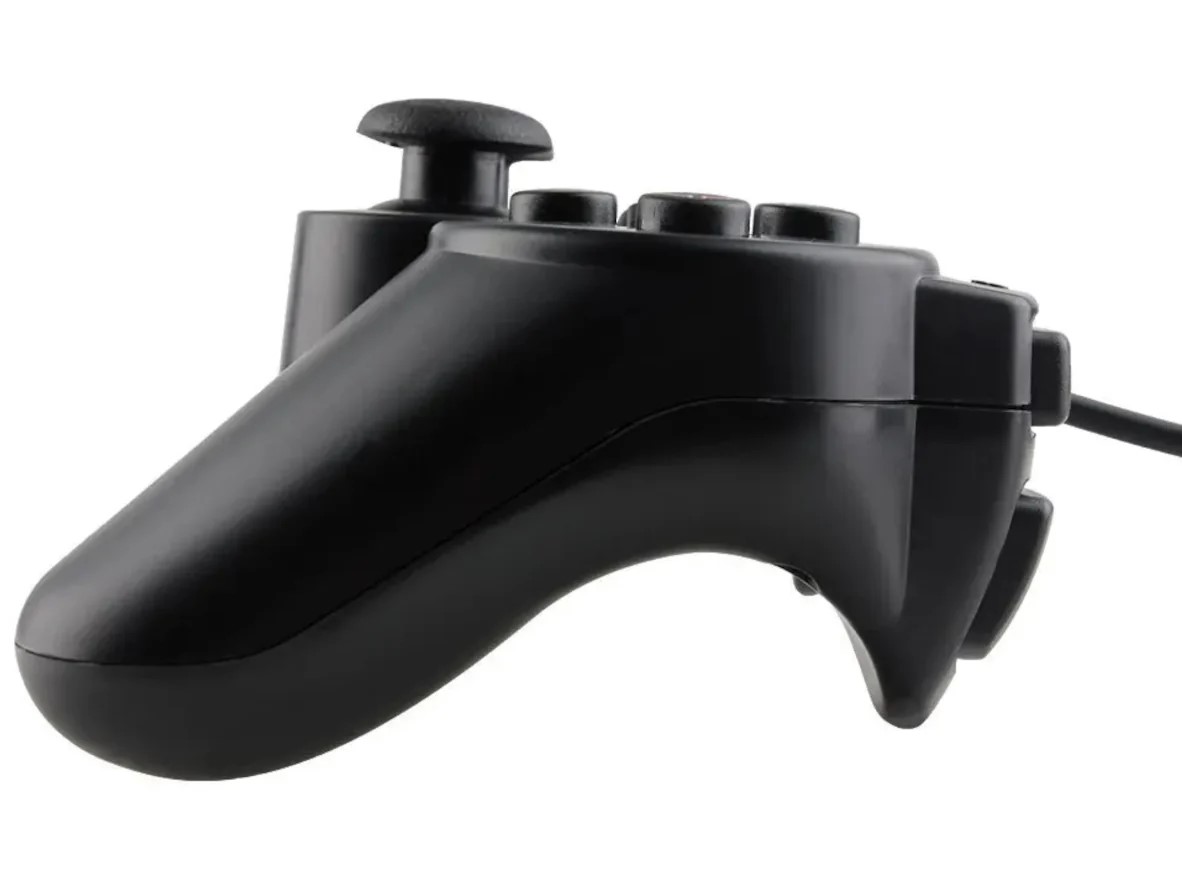 Deloo Wired (vezetékes) kontroller - PS2 - fekete + 1 év garancia - 2