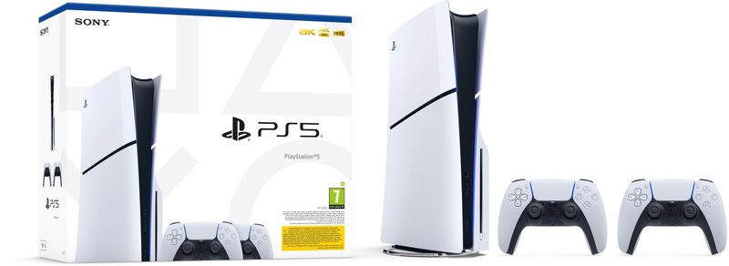 Sony PlayStation 5 (PS5) Slim 1 TB játékkonzol 2 kontrollerrel - Lemezes változat - 4