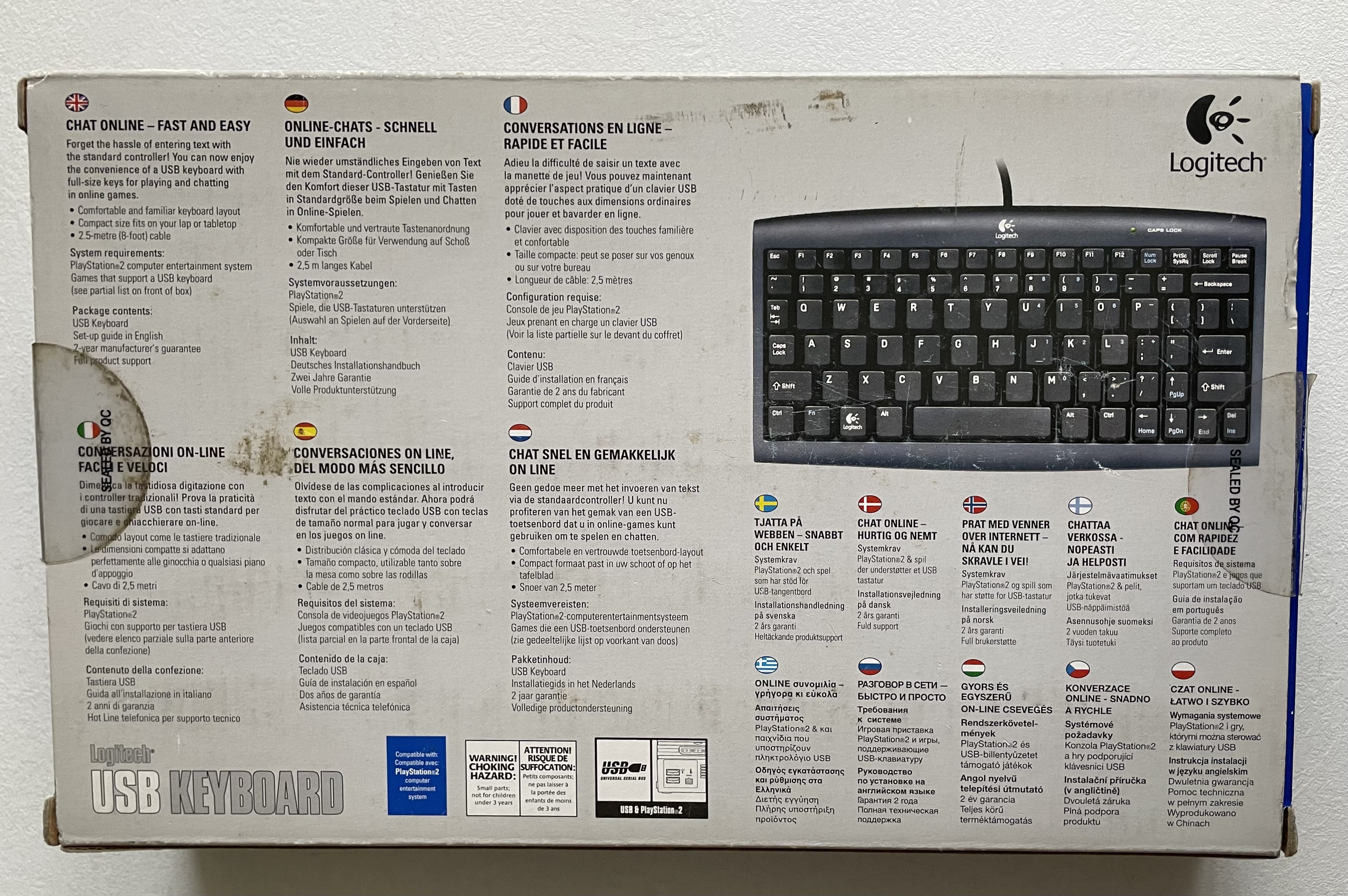 Logitech mini billentyűzet Sony PlayStation 2-höz, ANGOL nyelvű - 2