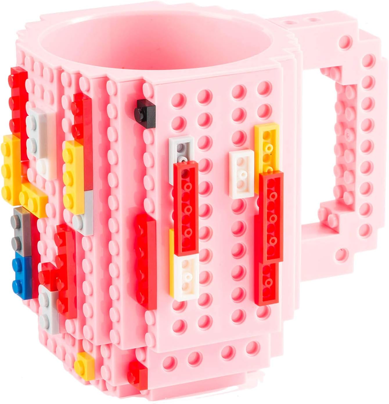Build-On Brick Mug építőkockás bögre – rózsaszín 350 ml - 3